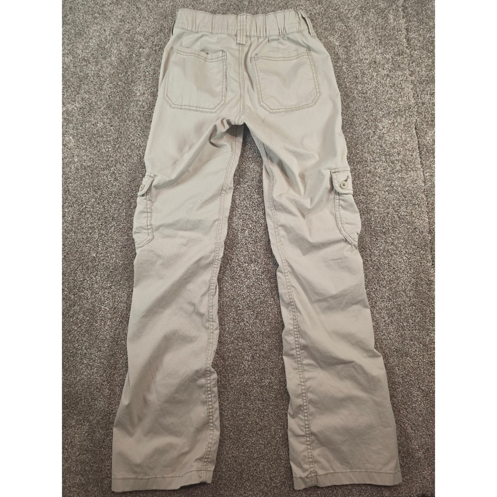 Hollister Mid-Rise Relaxed Boot Cargo Pants Tan Khaki 000R W23 Utility Y2K - Picture 3 of 10